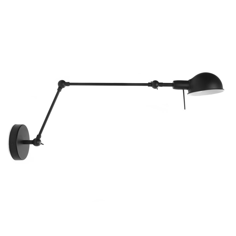 Lámpara de pared negra ajustable, para iluminar comedor, living, dormitorio