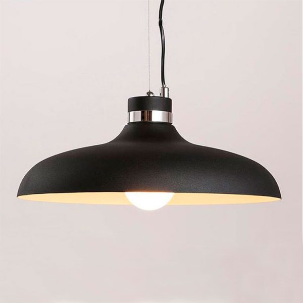 Lámpara colgante redonda color negro para comedor, lámpara de living, lámpara de cocina